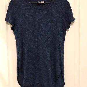 Women's Navy Blue Short Sleeve Top